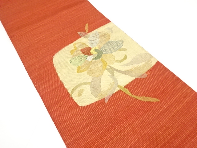 JAPANESE FUKURO OBI / TSUMUGI / WOVEN FLOWER
